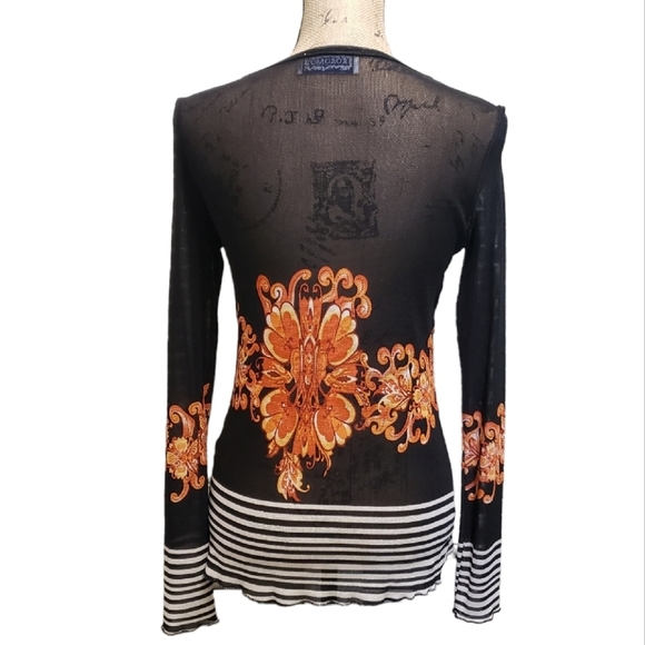 Vintage Sequin Beaded  Long-Sleeved Top - Picture 6 of 11